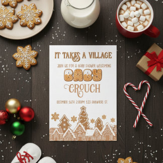 invitation pour une baby shower "il faut tout un v