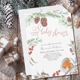 Invitation pour une Baby Shower Merry Little Baby 