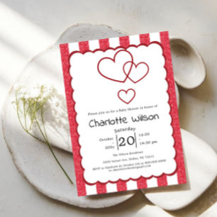 Invitation pour une baby shower moderne avec des b