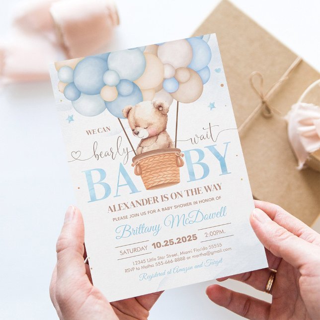 Invitation pour une Baby Shower Ourson à venir (Créateur téléchargé)