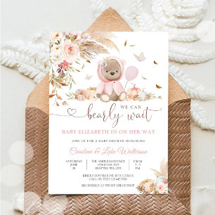 Invitation pour une Baby Shower Ourson en Teddy Ro