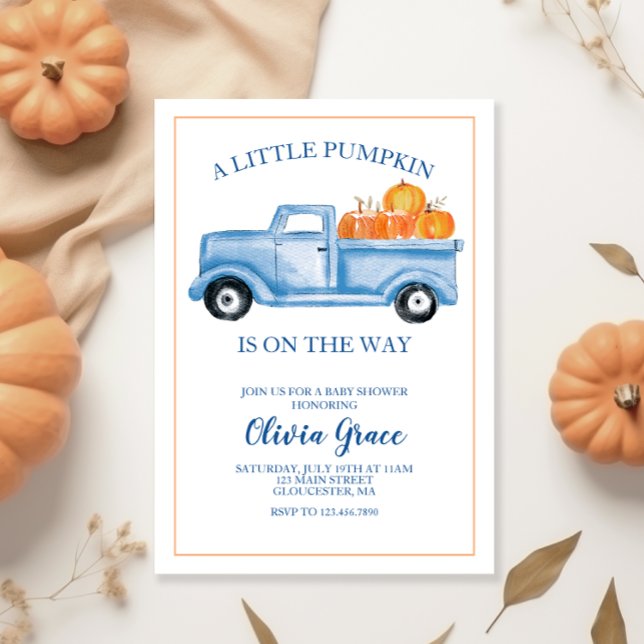 Invitation pour une Baby Shower Petit Citrouille C (Créateur téléchargé)