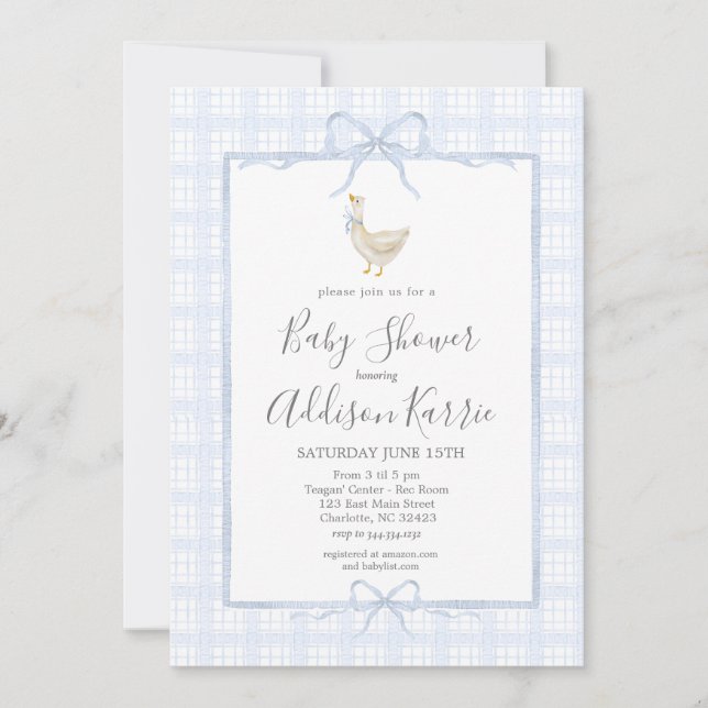 Invitation pour une baby shower pour un garçon, pr (Devant)