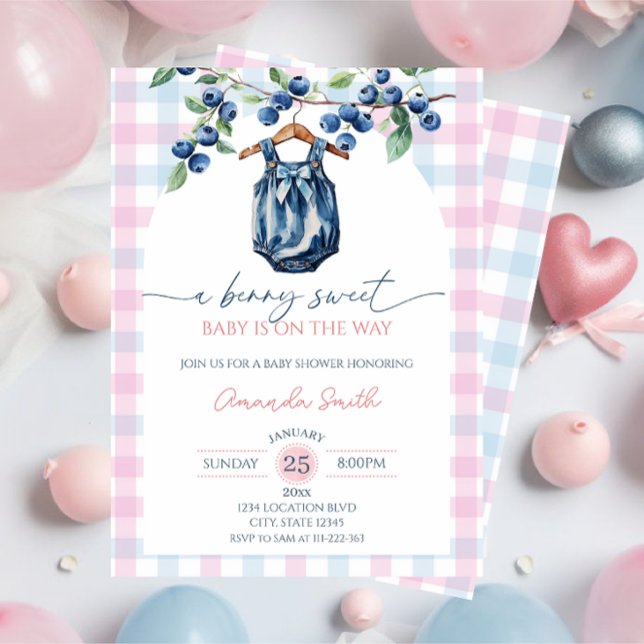 Invitation pour une baby shower pour une petite fi (Créateur téléchargé)