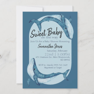 Invitation pour une baby shower sur le thème de l'