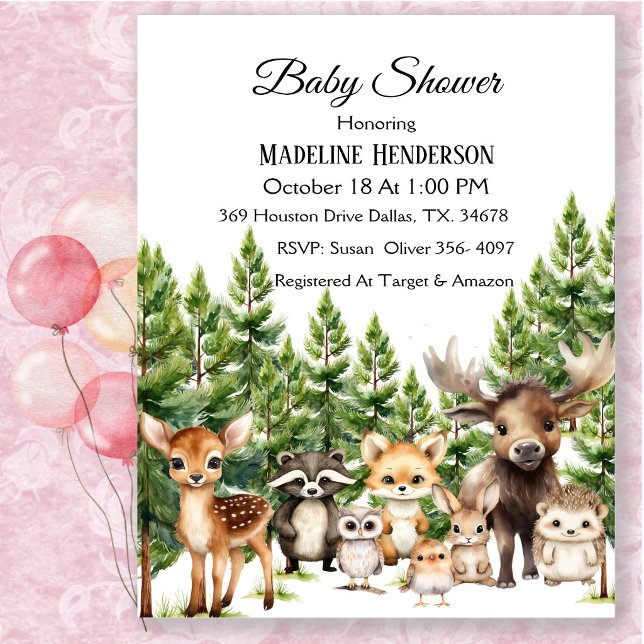 Invitation pour une Baby Shower sur le thème des A (Créateur téléchargé)