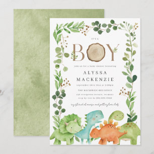 Invitation pour une Baby Shower sur le thème des D