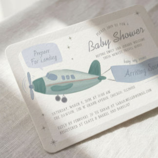 Invitation pour une Baby Shower sur le thème du vo