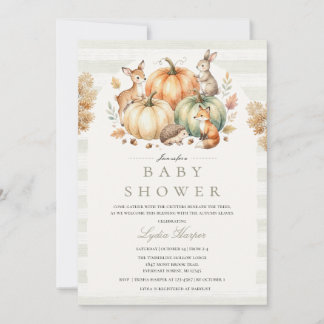 Invitation pour une Baby Shower sur les Animaux de