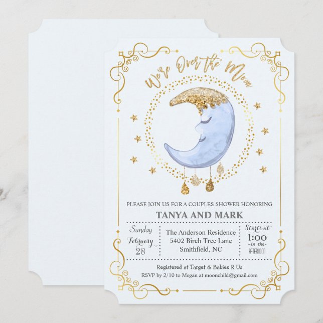 Invitation pour une baby shower TOUTE COULEUR - Ov (Devant / Derrière)