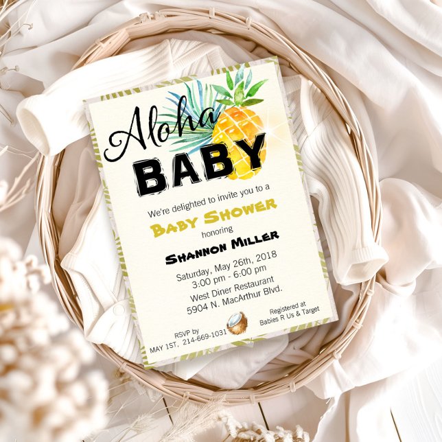 Invitation pour une Baby Shower Tropicale (Créateur téléchargé)