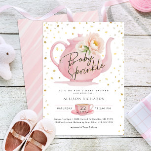 Invitation pour une Baby Sprinkle à la fête du thé