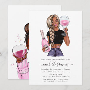 Invitation pour une dégustation de vin à la douche