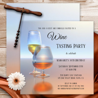 Invitation pour une dégustation de vin d'art moder