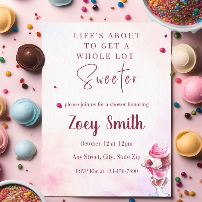 Invitation pour une Douche de Sundae de Glace (Créateur téléchargé)