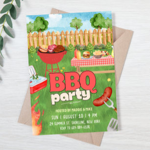Invitation pour une fête BBQ d'été