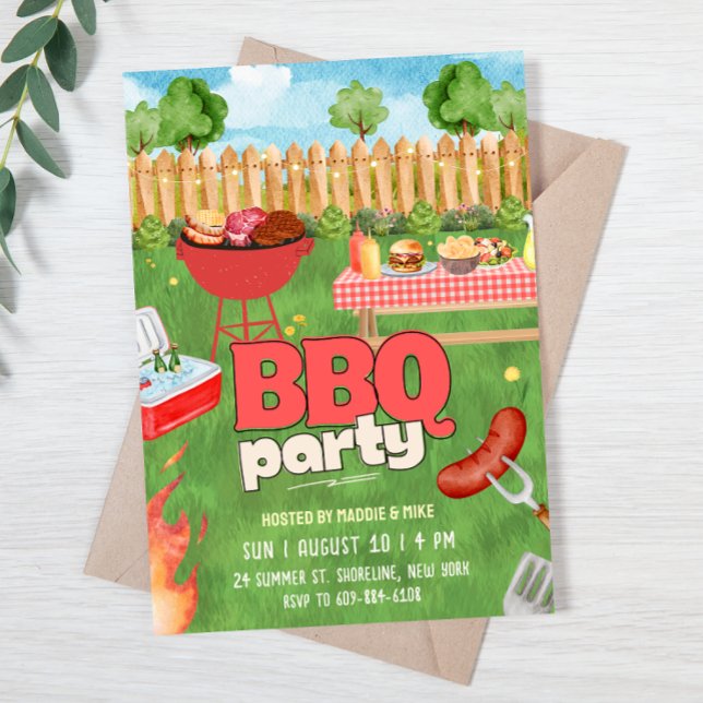 Invitation pour une fête BBQ d'été (Créateur téléchargé)
