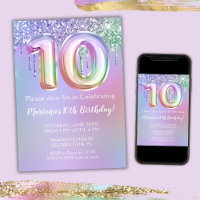 Invitation pour une fête d'anniversaire 10 ans ave