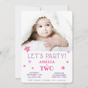 Invitation pour une fête d'anniversaire 2 ans avec