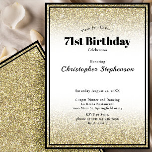 Invitation pour une fête d'anniversaire 71 ans en