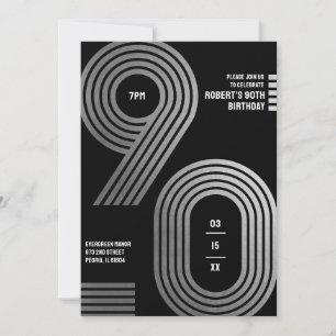 Invitation pour une fête d'anniversaire 90 ans Mod