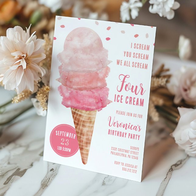 Invitation pour une fête d'anniversaire à thème gl (Créateur téléchargé)