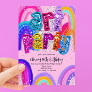 Invitation pour une fête d'anniversaire artistique