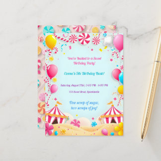 Invitation pour une fête d'anniversaire au Carnava