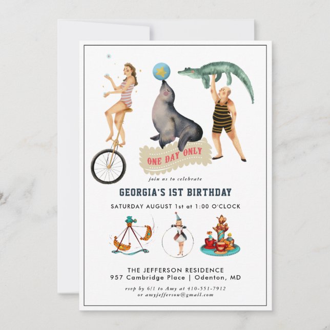 Invitation pour une fête d'anniversaire au Carnava (Devant)