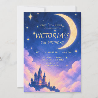 Invitation pour une fête d'anniversaire au Château