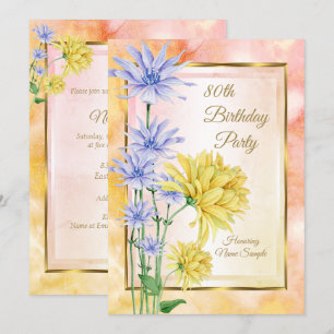 Invitation pour une fête d'anniversaire avec des f