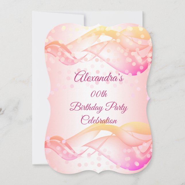 Invitation pour une fête d'anniversaire avec des t (Devant)