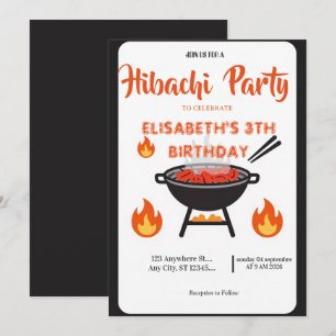 Invitation pour une fête d'anniversaire avec dîner