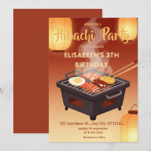 Invitation pour une fête d'anniversaire avec dîner
