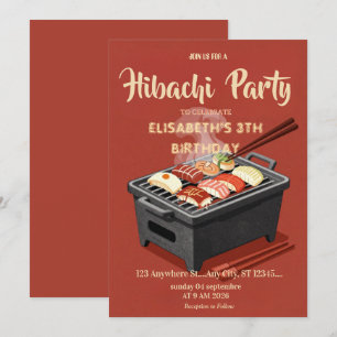 Invitation pour une fête d'anniversaire avec dîner