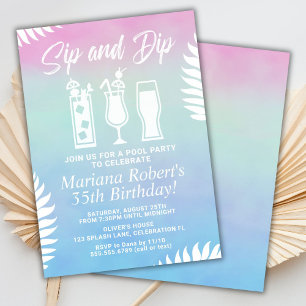 Invitation pour une fête d'anniversaire avec pisci