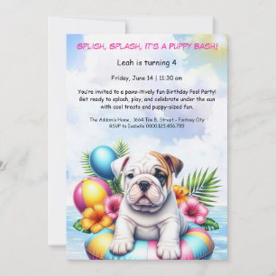Invitation pour une fête d'anniversaire avec pisci