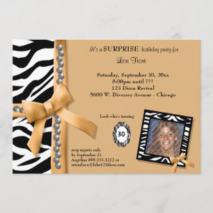 Invitation pour une fête d'anniversaire avec un ar
