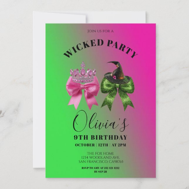 Invitation pour une fête d'anniversaire avec un ar (Devant)