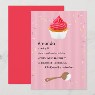 Invitation pour une fête d'anniversaire avec un cu