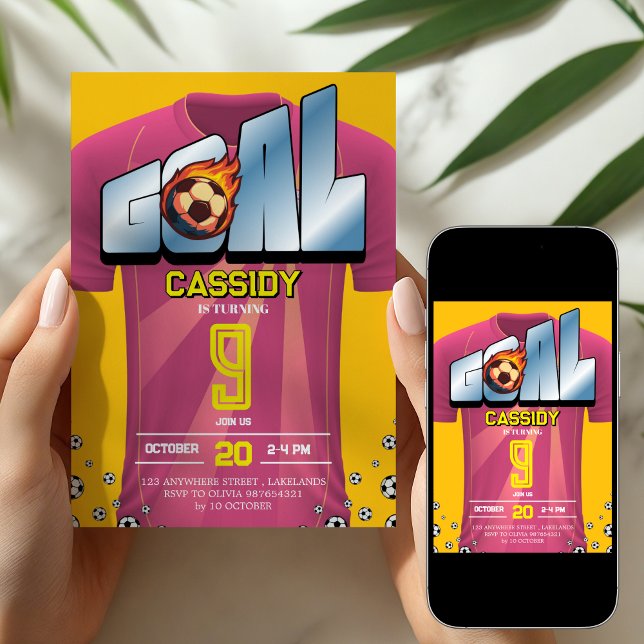 Invitation pour une fête d'anniversaire avec un ma (Créateur téléchargé)