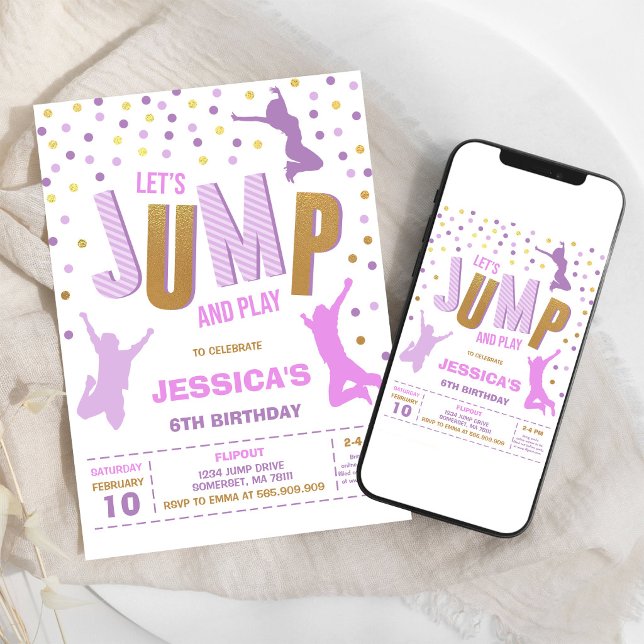 Invitation pour une fête d'anniversaire avec une m (Créateur téléchargé)