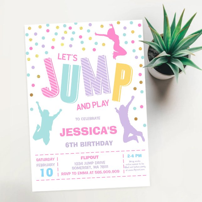 Invitation pour une fête d'anniversaire avec une m (Créateur téléchargé)