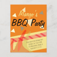 Invitation pour une fête d'anniversaire BBQ Cookou