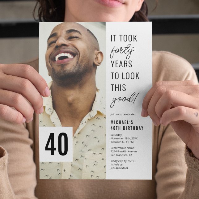 Invitation pour une fête d'anniversaire chic pour  (Créateur téléchargé)