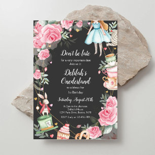 Invitation pour une fête d'anniversaire d'Alice au
