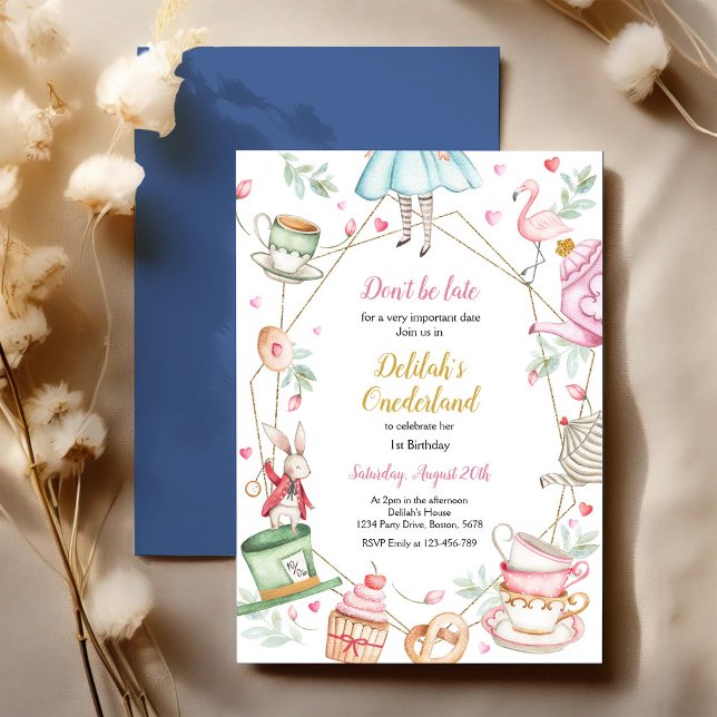 Invitation pour une fête d'anniversaire d'Alice au (Créateur téléchargé)