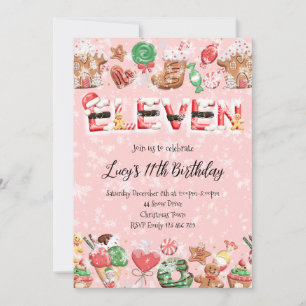 Invitation pour une fête d'anniversaire de 11 ans