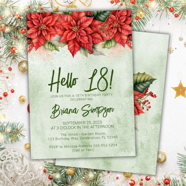 Invitation pour une fête d'anniversaire de 18 ans  (Créateur téléchargé)