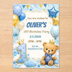 Invitation pour une fête d'anniversaire de 1 an av